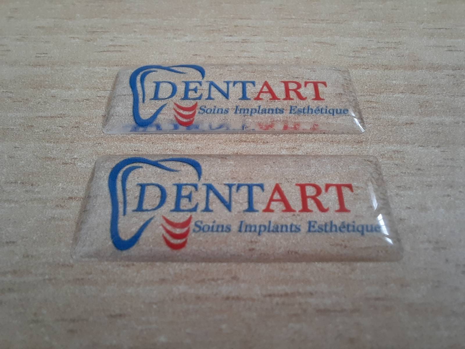 Adhésif doming 3D relief transparent à Lyon