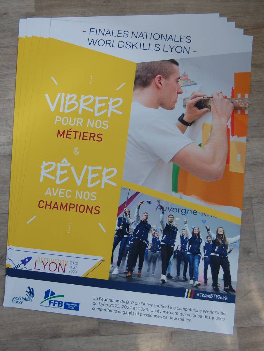 Affiche A1 tirage de 10 exemplaires sur Lyon et sa région