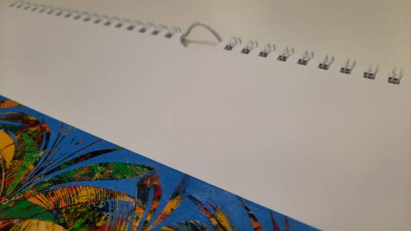 Calendrier avec reliure intégrale et crochet Région Rhône Alpes